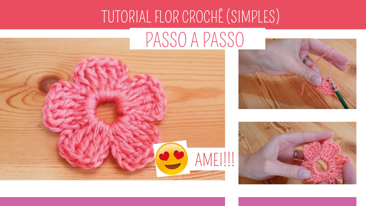 Aprenda Como Fazer Flor de Crochê Simples