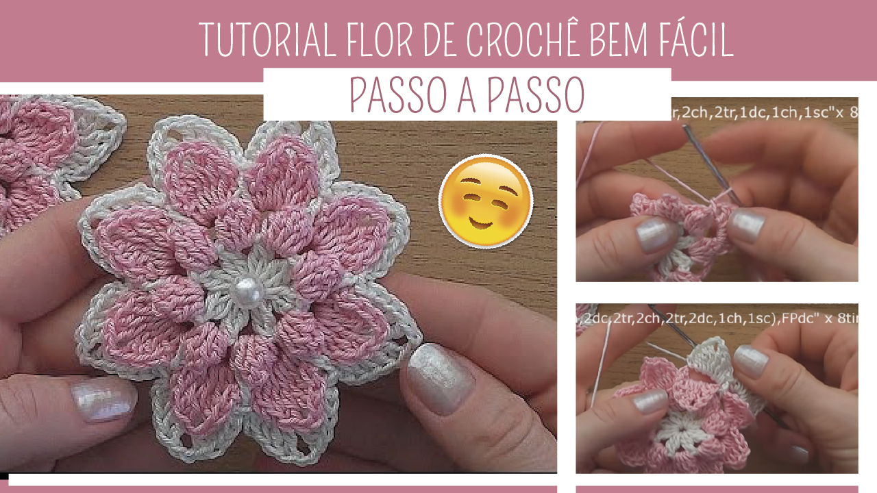 Aprenda Como Fazer Flor de Crochê Bem Simples