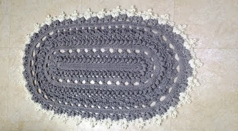 Como Fazer Tapete de Crochê Oval Bico Russo